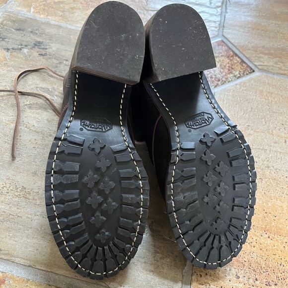 🍃💕FRYE Sabrina Waxed Suede All Leather Lace Up Bootie US 9.5 - Picture 8 of 16